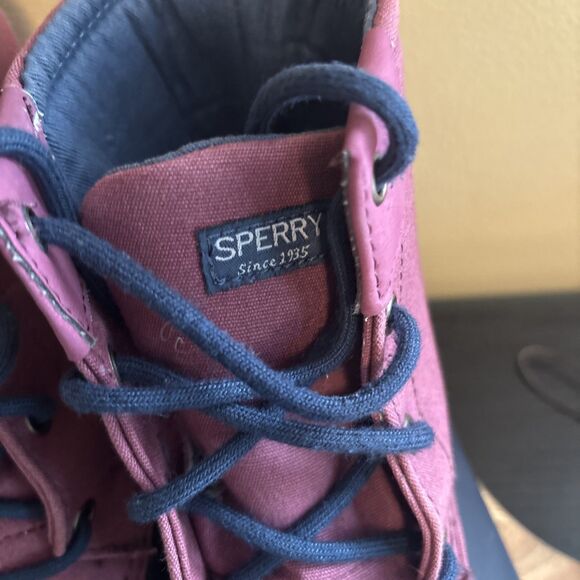 Sperry Port Boot Girls Purple Duck Rain Boot Rubber Flat Socks Size 5M Preowned - Picture 6 of 16